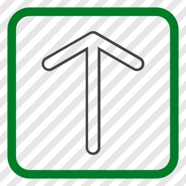 Vektör simgesi bir çerçeve içinde yukarı ok