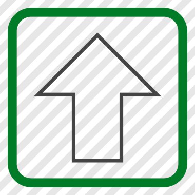 Vektör simgesi bir çerçeve içinde yukarı ok