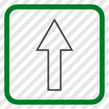 Vektör simgesi bir çerçeve içinde yukarı ok