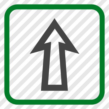 Vektör simgesi bir çerçeve içinde yukarı ok