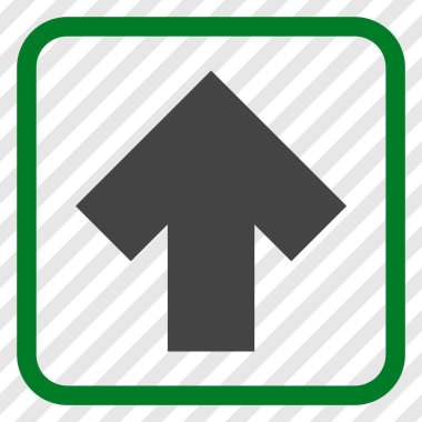 Vektör simgesi bir çerçeve içinde yukarı ok