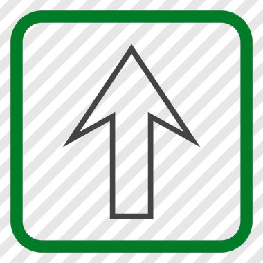 Vektör simgesi bir çerçeve içinde yukarı ok