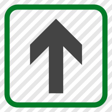 Vektör simgesi bir çerçeve içinde yukarı ok