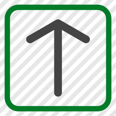 Vektör simgesi bir çerçeve içinde yukarı ok