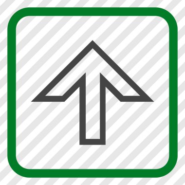 Vektör simgesi bir çerçeve içinde yukarı ok