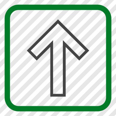 Vektör simgesi bir çerçeve içinde yukarı ok