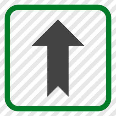 Vektör simgesi bir çerçeve içinde yukarı ok