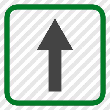 Vektör simgesi bir çerçeve içinde yukarı ok