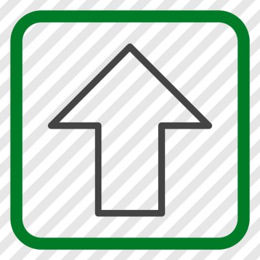 Vektör simgesi bir çerçeve içinde yukarı ok