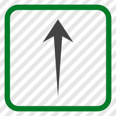 Vektör simgesi bir çerçeve içinde yukarı ok