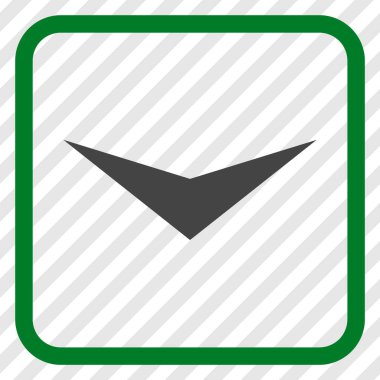 Vektör simgesi bir çerçeve içinde aşağı ok ucu