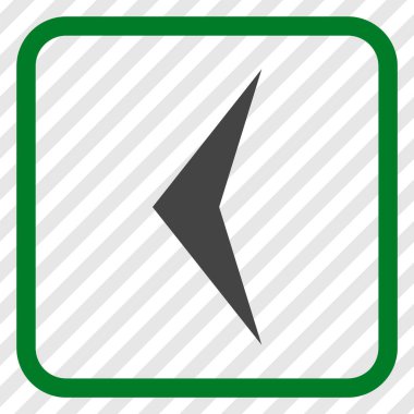 Ok ucu sol vektör simgesi bir çerçeve içinde