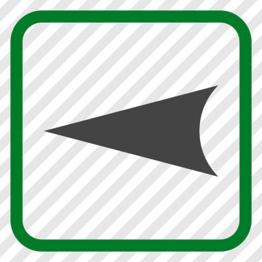 Ok ucu sol vektör simgesi bir çerçeve içinde