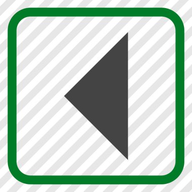 Ok ucu sol vektör simgesi bir çerçeve içinde