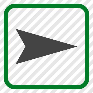 Ok ucu doğru vektör simgesi bir çerçeve içinde