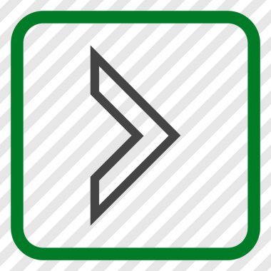 Ok ucu doğru vektör simgesi bir çerçeve içinde