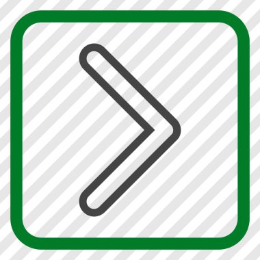 Ok ucu doğru vektör simgesi bir çerçeve içinde