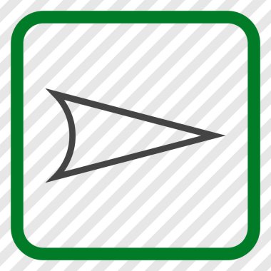 Ok ucu doğru vektör simgesi bir çerçeve içinde