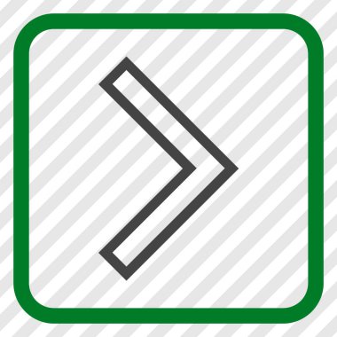 Ok ucu doğru vektör simgesi bir çerçeve içinde