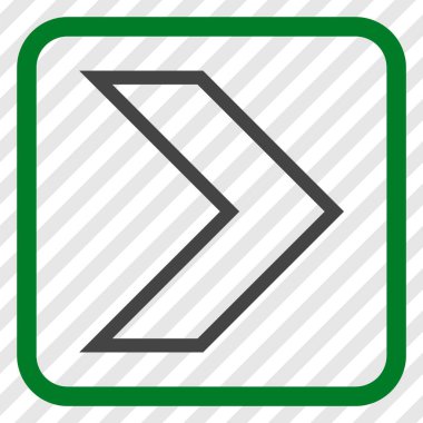 Ok ucu doğru vektör simgesi bir çerçeve içinde