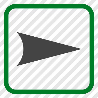 Ok ucu doğru vektör simgesi bir çerçeve içinde