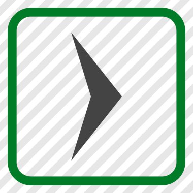 Ok ucu doğru vektör simgesi bir çerçeve içinde