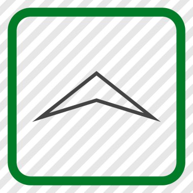 Vektör simgesi bir çerçeve içinde yukarı ok ucu