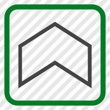 Vektör simgesi bir çerçeve içinde yukarı ok ucu