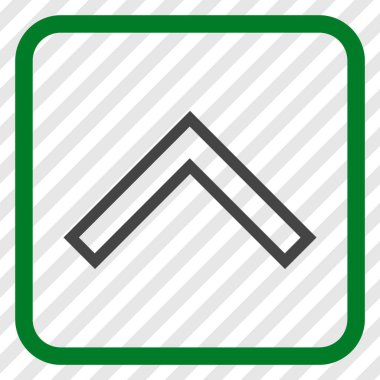 Vektör simgesi bir çerçeve içinde yukarı ok ucu