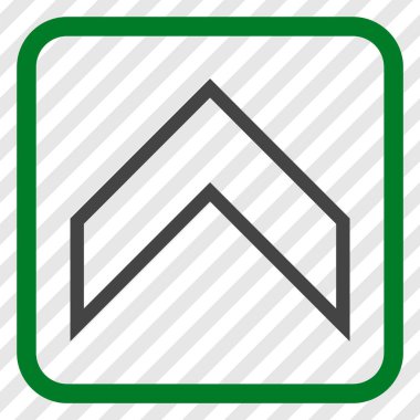 Vektör simgesi bir çerçeve içinde yukarı ok ucu