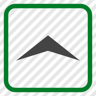 Vektör simgesi bir çerçeve içinde yukarı ok ucu