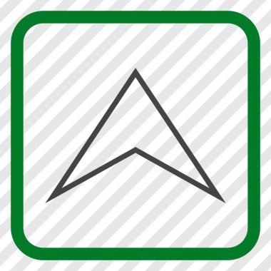 Vektör simgesi bir çerçeve içinde yukarı ok ucu