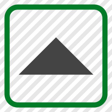 Vektör simgesi bir çerçeve içinde yukarı ok ucu