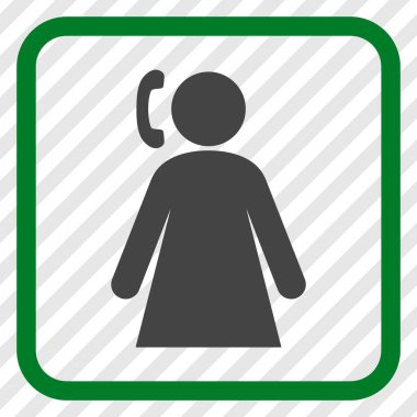 Kadın vektör simgesi bir çerçeve içinde arama