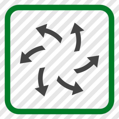 Santrifüj oklar bir çerçeve içinde simge vektör