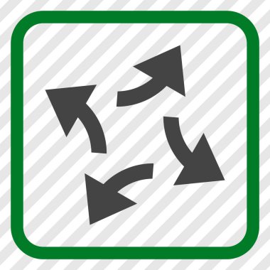 Santrifüj oklar bir çerçeve içinde simge vektör