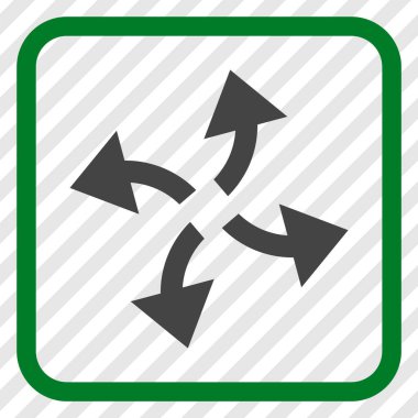 Santrifüj oklar bir çerçeve içinde simge vektör