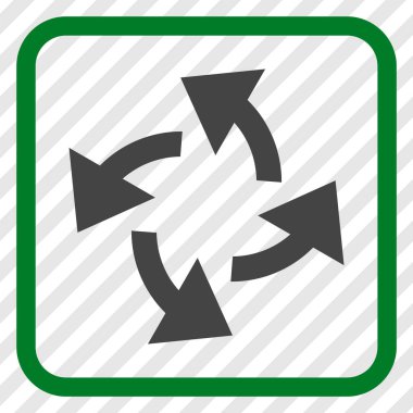 Santrifüj oklar bir çerçeve içinde simge vektör