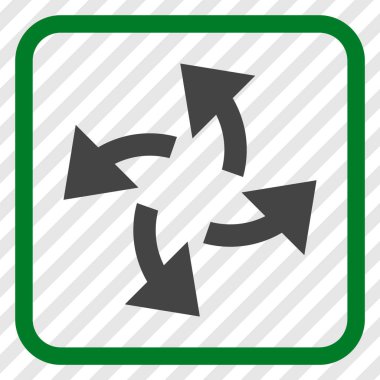 Santrifüj oklar bir çerçeve içinde simge vektör