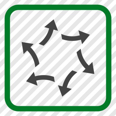 Santrifüj oklar bir çerçeve içinde simge vektör