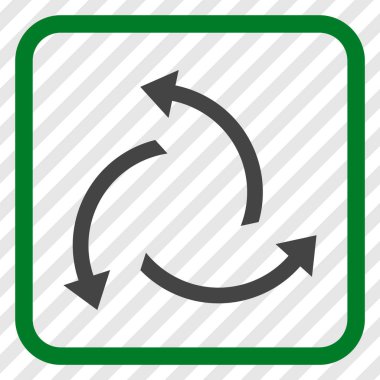 Santrifüj oklar bir çerçeve içinde simge vektör