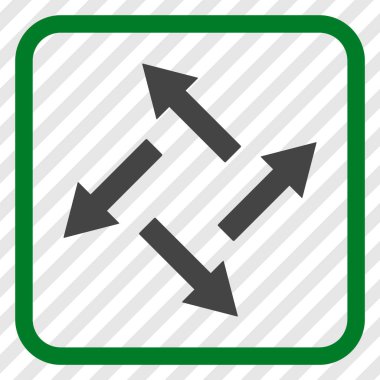 Santrifüj oklar bir çerçeve içinde simge vektör