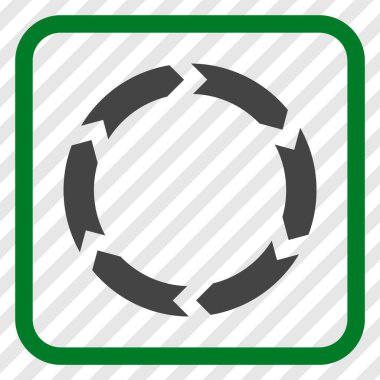 Dolaşım vektör simgesi bir çerçeve içinde