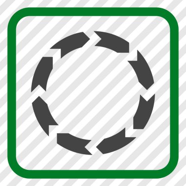 Dolaşım vektör simgesi bir çerçeve içinde