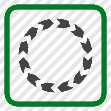 Dolaşım vektör simgesi bir çerçeve içinde