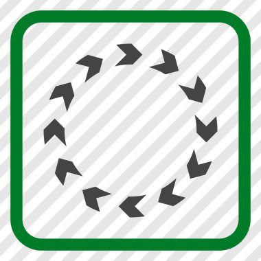 Dolaşım vektör simgesi bir çerçeve içinde