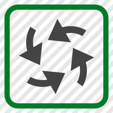 Siklon oklar bir çerçeve içinde simge vektör