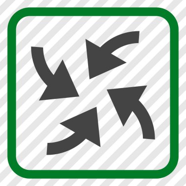 Siklon oklar bir çerçeve içinde simge vektör