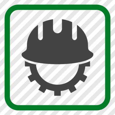 Geliştirme işçisi vektör simgesi bir çerçeve içinde