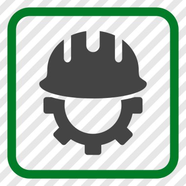 Geliştirme işçisi vektör simgesi bir çerçeve içinde